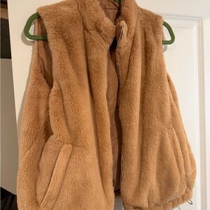 Faux Fur Tan Vest